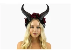 KBW Global Corp Horns & Antlers Headband Horns & Roses