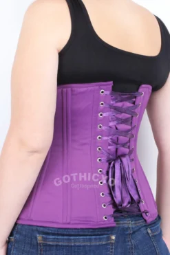 The Corset Company Corsets & Corset Dresses Long Underbust Purple Taffeta Corset
