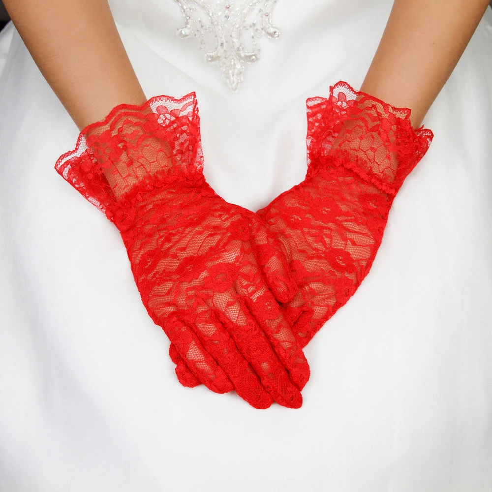 Ceci Jewelry, Inc. Lace Gloves W/Ruffle 2 Colors 3 Ceci Jewelry, Inc. Lace Gloves W/Ruffle 2 Colors