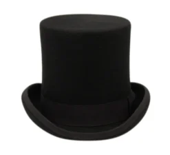 Epoch Fashion Accessory Bell Crown Top Hat Black Wool Top Hats
