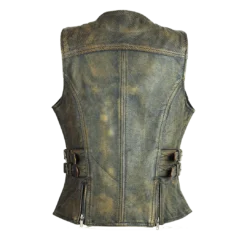 Vance Leather Vest Brown Distressed Leather Steampunk & Victorian