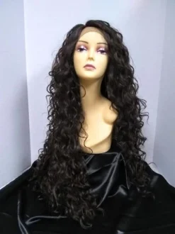 West Bay Black Delilah Long Curly Lace Front Wig