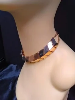 Ceci Jewelry, Inc. Choker Metal Plate Gold Necklaces & Earrings