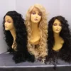 West Bay Black Delilah Long Curly Lace Front Wig