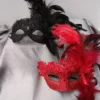 KBW Global Corp Masquerade Masks Mask Lace W/ Feathers On Side 2 KBW Global Corp Masquerade Masks Mask Lace W/ Feathers On Side
