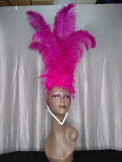 Boa Novelty Feather Showgirl Feather Duster Headpiece Fuchsia Burlesque