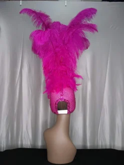 Boa Novelty Feather Showgirl Feather Duster Headpiece Fuchsia Burlesque