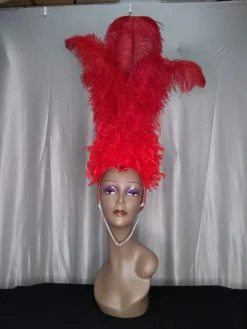 Boa Novelty Feather Showgirl Feather Duster Headpiece Red Burlesque