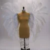 Boa Novelty Feather Angel Wings In Black, White, Or Red 2 Boa Novelty Feather Angel Wings In Black, White, Or Red