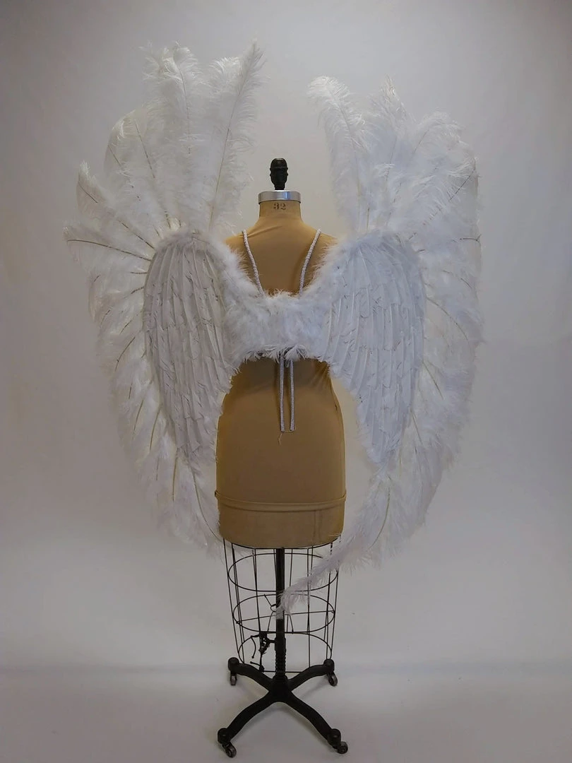 Boa Novelty Feather Angel Wings In Black, White, Or Red 4 Boa Novelty Feather Angel Wings In Black, White, Or Red