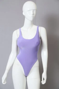 Log In Teal Hi-cut Leotard 80's Style Bodysuits