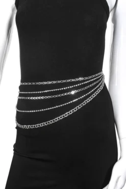 Fame Accessories Chain Belt Layered 2 Styles Decades