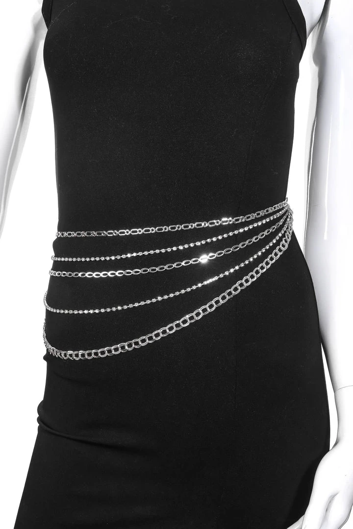 Fame Accessories Chain Belt Layered 2 Styles Decades 4 Fame Accessories Chain Belt Layered 2 Styles Decades