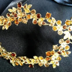 The Clear Color Shop Rhinestone Multi-Color Rhinestone Floral Mask Masquerade Masks