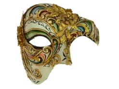 KBW Global Corp Mask Venetian Floral Scrolls Half Masquerade Masks