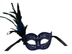 KBW Global Corp Mask Leather W/ Side Feathers Masquerade Masks