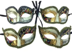 KBW Global Corp Mask Stanza & Stained Glass Assorted Masquerade Masks