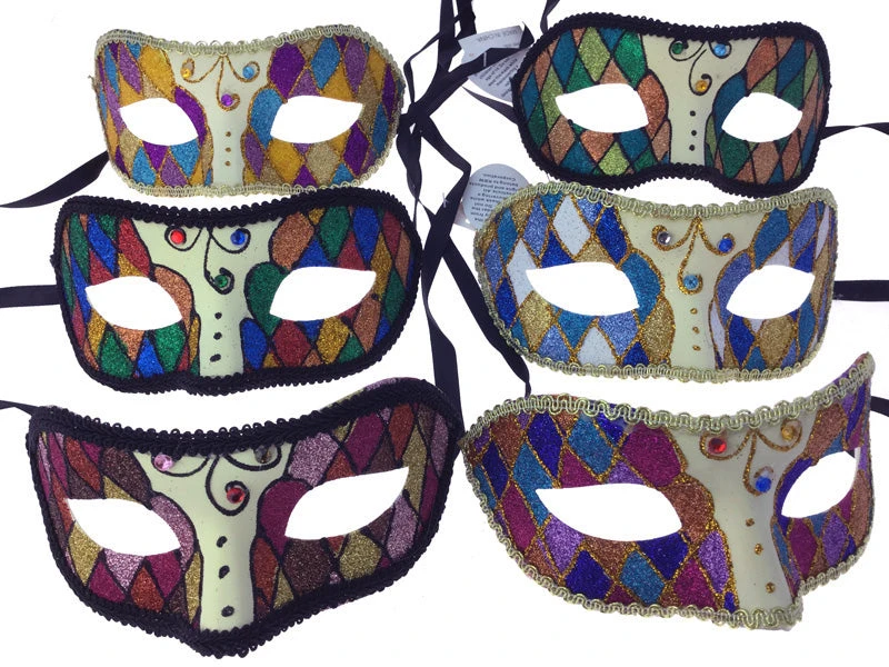 KBW Global Corp Mask Venetian Harlequin Assorted Masquerade Masks 3 KBW Global Corp Mask Venetian Harlequin Assorted Masquerade Masks