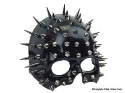 KBW Global Corp Mask Half Face Black W/ Spikes Masquerade Masks