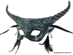 KBW Global Corp Masquerade Masks Venetian Lace Horned Mask