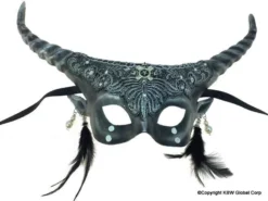 KBW Global Corp Masquerade Masks Venetian Lace Horned Mask
