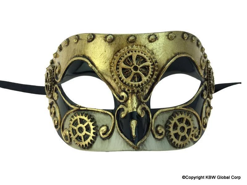 KBW Global Corp Mask Clockwork Gears Masquerade Masks 3 KBW Global Corp Mask Clockwork Gears Masquerade Masks