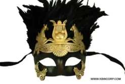 KBW Global Corp Venetian W/ Feathers Masquerade Masks