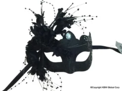 KBW Global Corp Venetian Mask With Flowers In 4 Colors