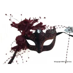 KBW Global Corp Venetian Mask With Flowers In 4 Colors
