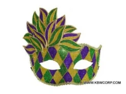 KBW Global Corp Mask Mardi Gras Harlequin