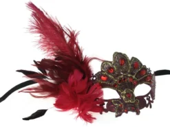 KBW Global Corp Masquerade Masks Venetian Lace W/ Feather 9 KBW Global Corp Masquerade Masks Venetian Lace W/ Feather