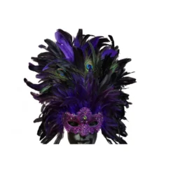 KBW Global Corp Venetian Mask With Coque & Peacock Feathers Masquerade Masks 10 KBW Global Corp Venetian Mask With Coque & Peacock Feathers Masquerade Masks