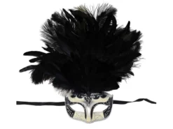 KBW Global Corp Masquerade Masks Mask W/ Feathers In 3 Colors