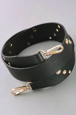 Fame Accessories Decades Triple Punch Hole Fuax Leather Belt Strap
