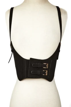 Fame Accessories Black Velvet Belt W/ Suspenders Pirate & Medieval/Renaissance