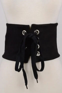 Fame Accessories Belt Suede Lace Up Front In 2 Colors Pirate & Medieval/Renaissance