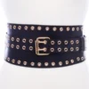 Fame Accessories Belt Black Grommeted