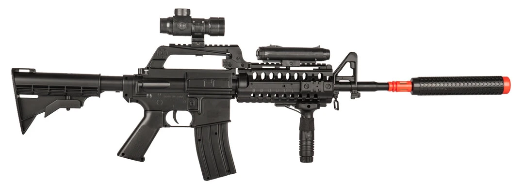 UK Arms M4 AIRSOFT RIFLE W/ SCOPE, GRIP, LASER, EXTENSION Guns & Holsters 4 UK Arms M4 AIRSOFT RIFLE W/ SCOPE, GRIP, LASER, EXTENSION Guns & Holsters