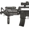UK Arms M4 AIRSOFT RIFLE W/ SCOPE, GRIP, LASER, EXTENSION Guns & Holsters