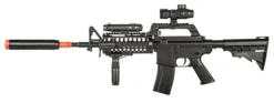 UK Arms M4 AIRSOFT RIFLE W/ SCOPE, GRIP, LASER, EXTENSION Guns & Holsters