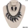 Ceci Jewelry, Inc. Black Metal Horn Necklace And Matching Earrings Necklaces & Earrings 2 Ceci Jewelry, Inc. Black Metal Horn Necklace And Matching Earrings Necklaces & Earrings