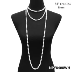Ceci Jewelry, Inc. Pearls 60" To 96" Strand In White, Cream, Black Necklaces & Earrings