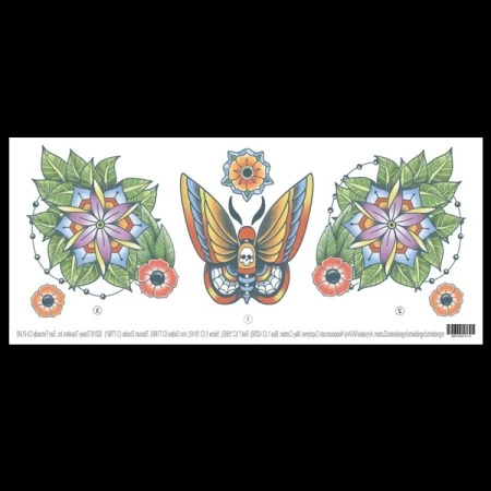 Tinsley Transfers Moth Tattoos & Tattoo Effects 3 Tinsley Transfers Moth Tattoos & Tattoo Effects