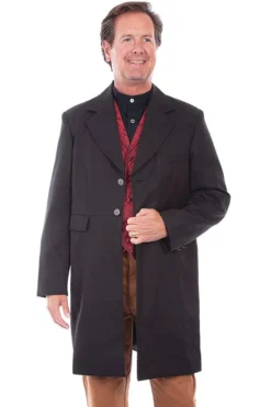 Scully Range Wear Steampunk & Victorian Black Frock Coat