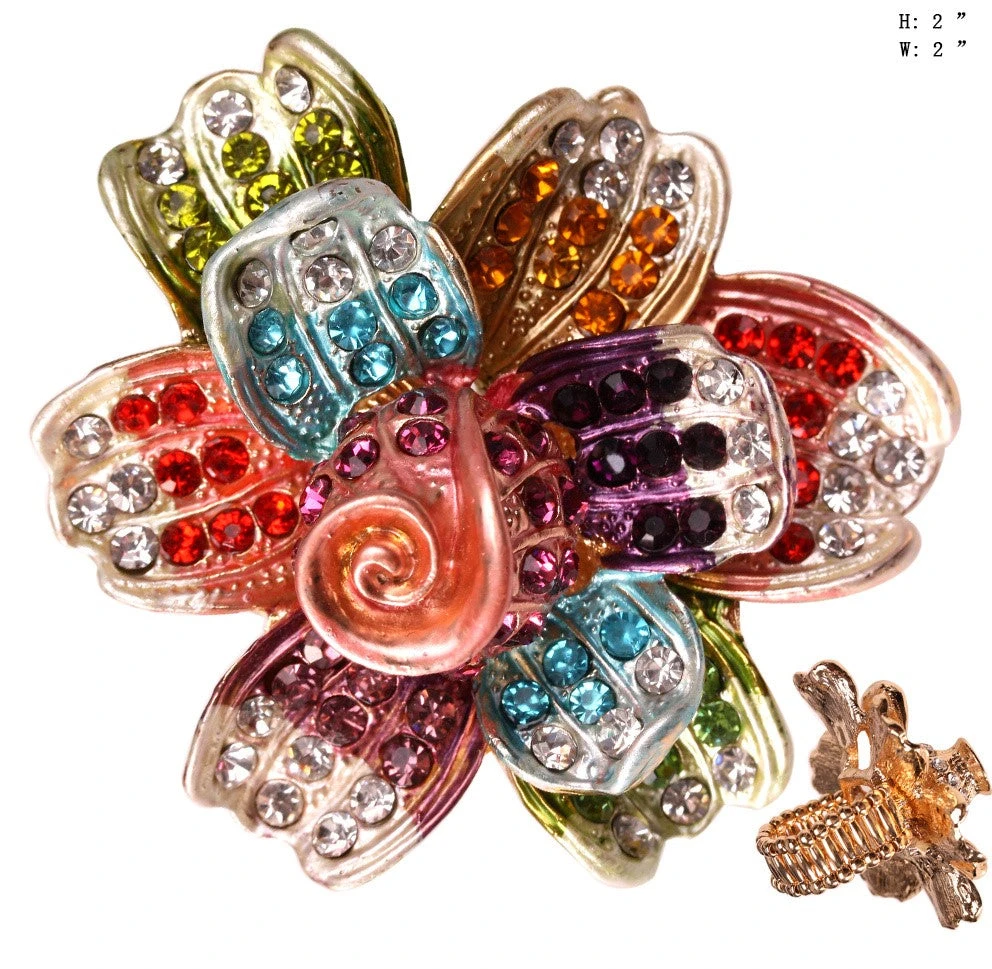 Ceci Jewelry, Inc. Bracelets & Rings Ring Rhinestone Flower Multicolor 3 Ceci Jewelry, Inc. Bracelets & Rings Ring Rhinestone Flower Multicolor