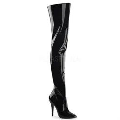 Pleaser Women's Shoes Boot Thigh High 5" Heel Black
