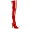 Pleaser Boot Thigh High 5" Heel Red 2 Pleaser Boot Thigh High 5" Heel Red