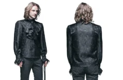 Western Fashion Steampunk & Victorian Men's Black Gothic/Poet Shirt