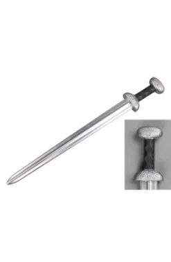 Top Quest Inc. 30" Roman Gladius Foam Sword W/Metallic Chrome Finish Blades
