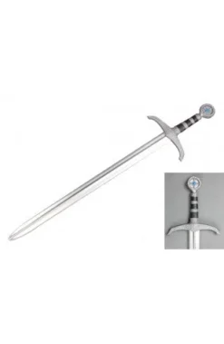 Top Quest Inc. 41" Medieval Foam Sword W/Metallic Chrome Finish